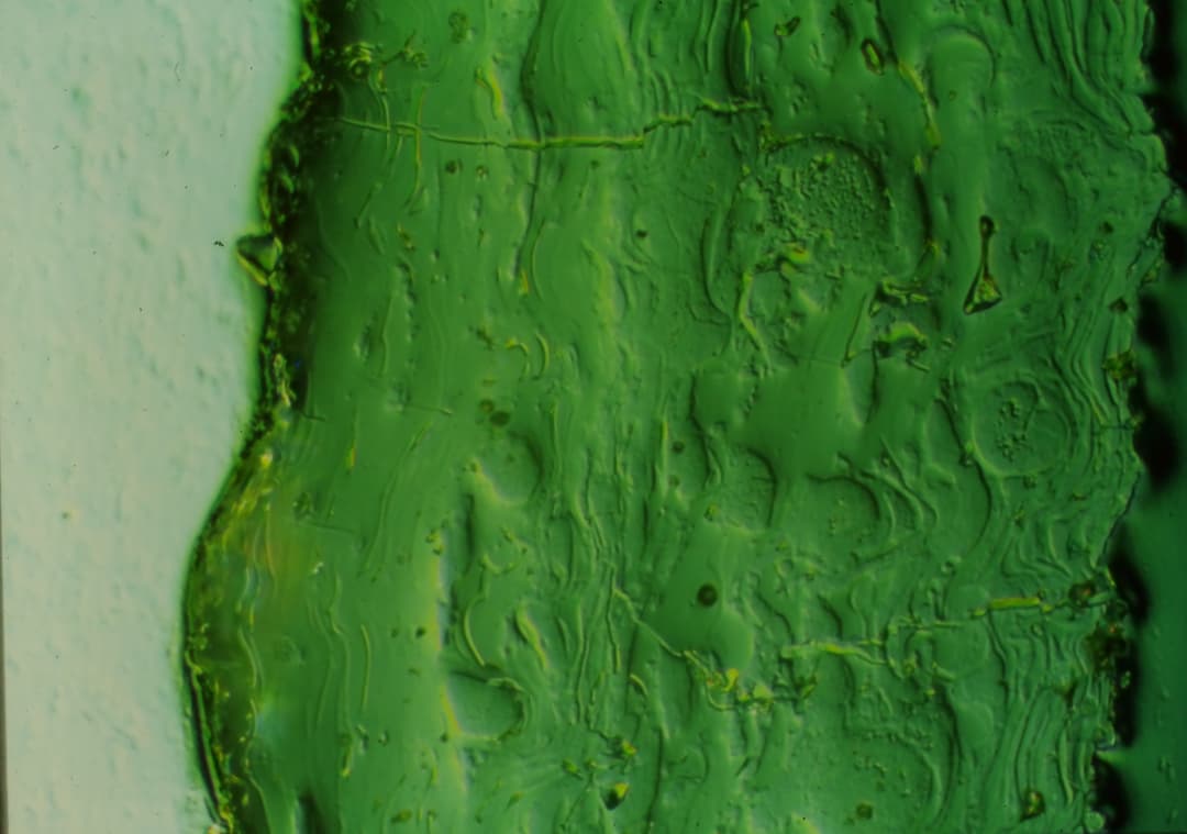 Thermal spray coating cross-section showing coating structure and interface with substrate
