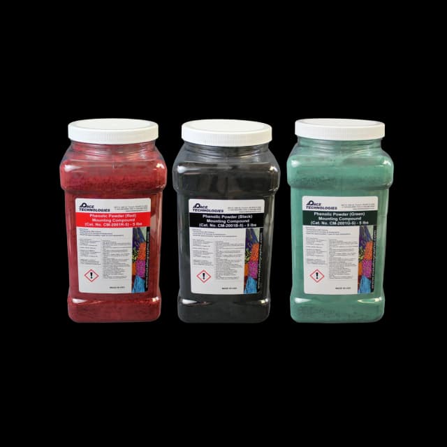 Phenolic mounting resins for excellent edge retention